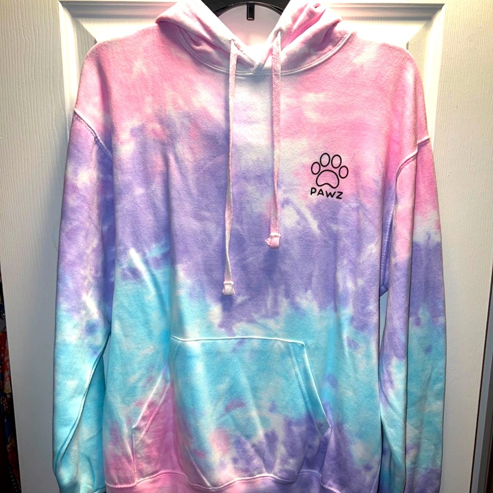 Paws Tie Dye Hoodie